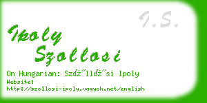 ipoly szollosi business card